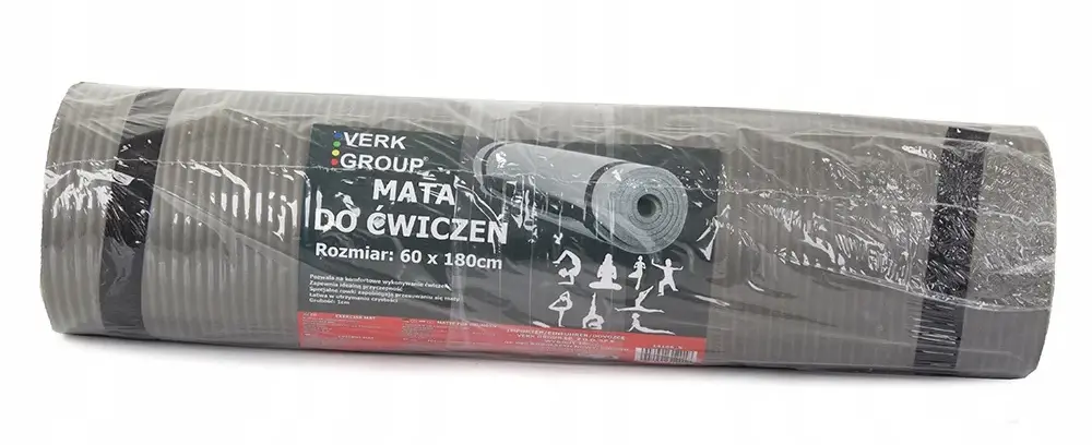 Extralink Exercise Mat, Fitness Yoga Aerobics Gray 180x60cm aprašymas - Prekės nuotrauka