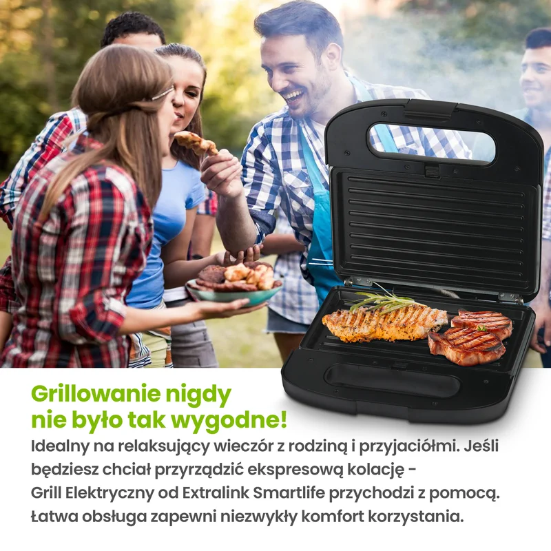 Vaflinė Extralink SJ-37A 3w1 sidabrinė ir-juoda aprašymas - Prekės nuotrauka