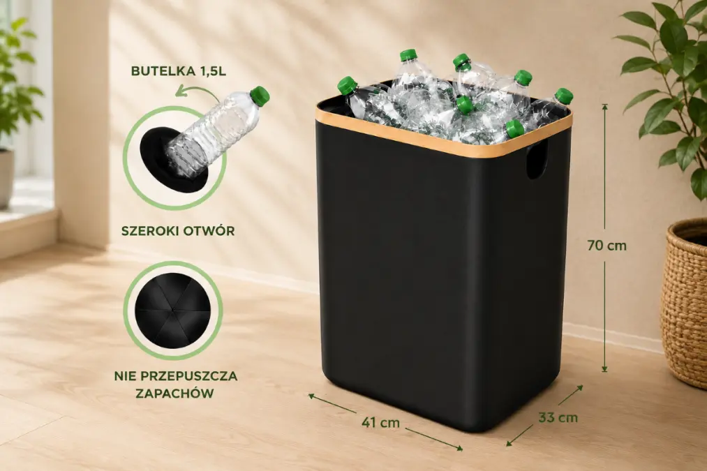 Extralink Home | Returnable bottle bin | Foldable bin with opening, 100L aprašymas - Prekės nuotrauka