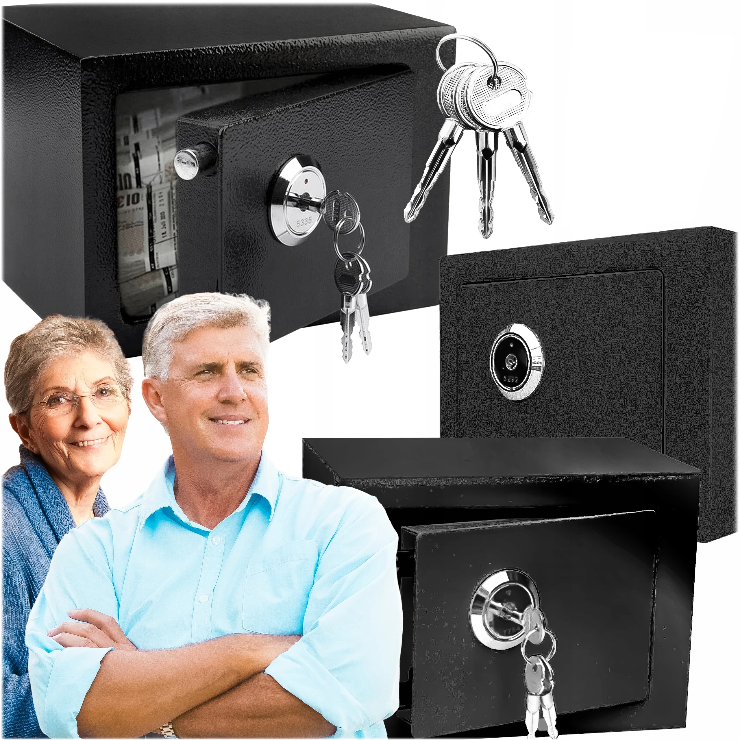 Extralink Home Seifas, Office Security Box, Key Lock, Security Cash Box, Juodas, S-404 aprašymas - Prekės nuotrauka
