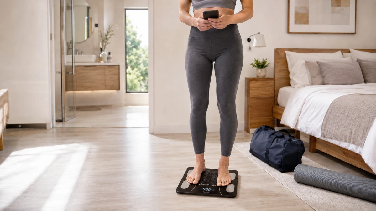 Svarstyklės Extralink Home, Smart bathroom scale, Bluetooth aprašymas - Prekės nuotrauka