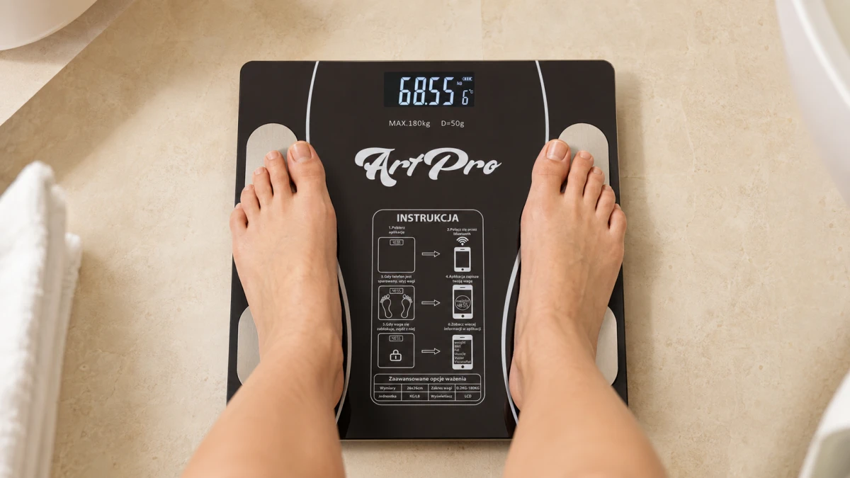 Svarstyklės Extralink Home, Smart bathroom scale, Bluetooth aprašymas - Prekės nuotrauka