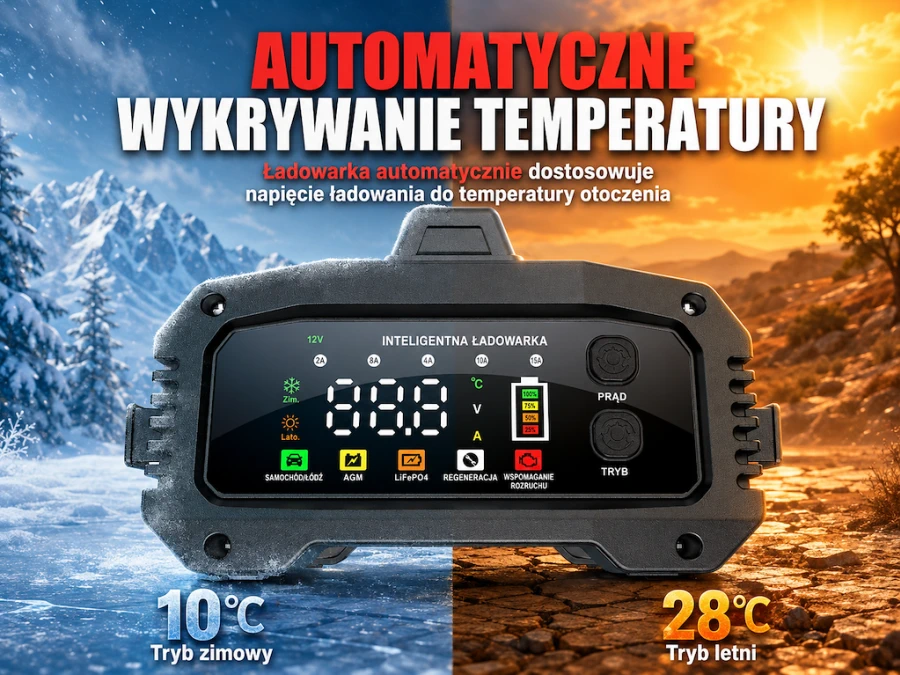 Extralink, Intelligent car charger with AGM repair mode, 12V, 24V, 25A aprašymas - Prekės nuotrauka