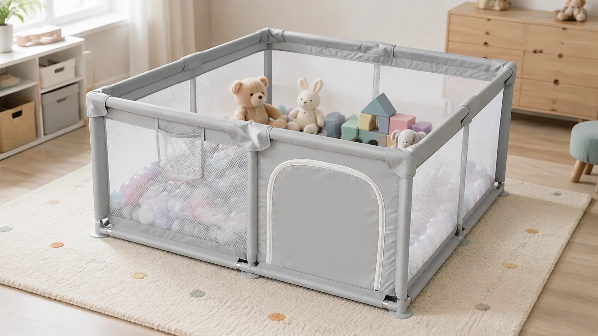 Extralink Kids | Vaikų žaidimų aikštelė | žaidimų aikštelė 127x127x68cm + 30 kamuoliukų aprašymas - Prekės nuotrauka