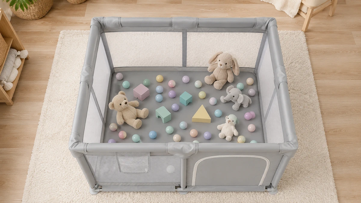 Extralink Kids | Vaikų žaidimų aikštelė | žaidimų aikštelė 127x127x68cm + 30 kamuoliukų aprašymas - Prekės nuotrauka