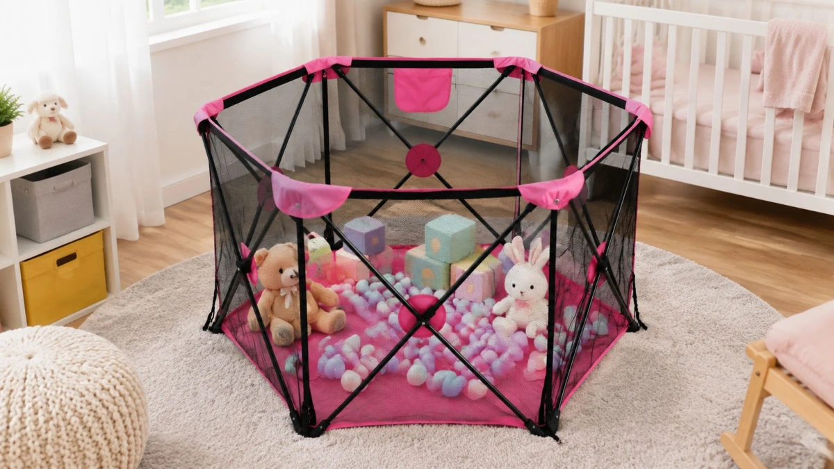 Extralink Kids, sulankstomas žaidimų aptvaras, sausas kamuoliukų baseinas vaikams 120x68cm didelis k-462 aprašymas - Prekės nuotrauka