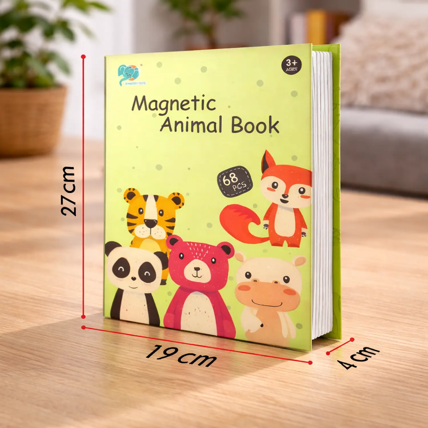 Extralink Kids, magnetinės dėlionės vaikams, knyga, dėlionė, 68 vnt. Gyvūnai aprašymas - Prekės nuotrauka