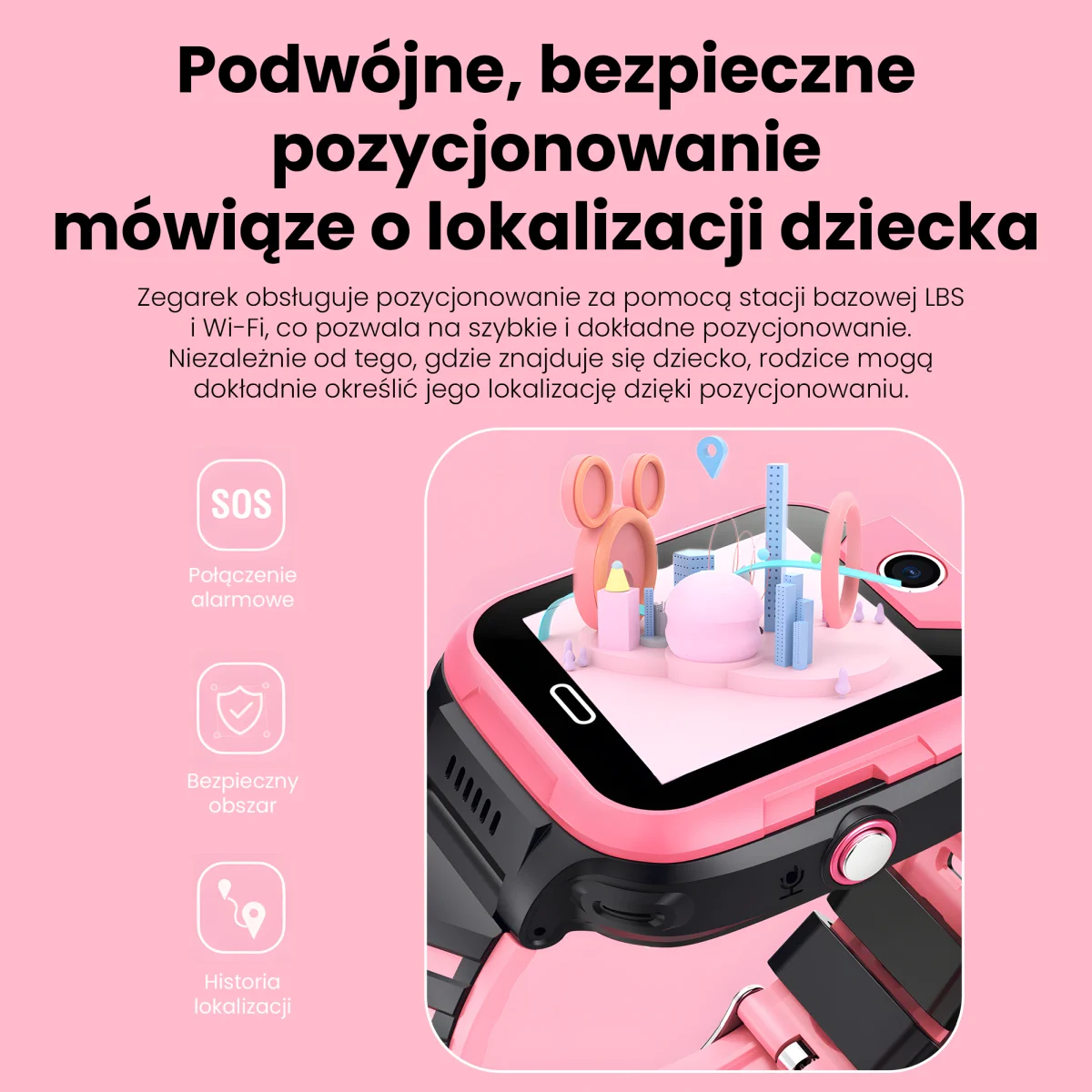Extralink „Lifestyle Kids Y29“ | Išmanusis laikrodis vaikams | „Wi-Fi“ aprašymas - Prekės nuotrauka