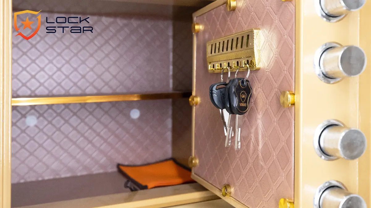 Extralink Lock Star Electronic Bedside Seifas with Wireless Charging aprašymas - Prekės nuotrauka