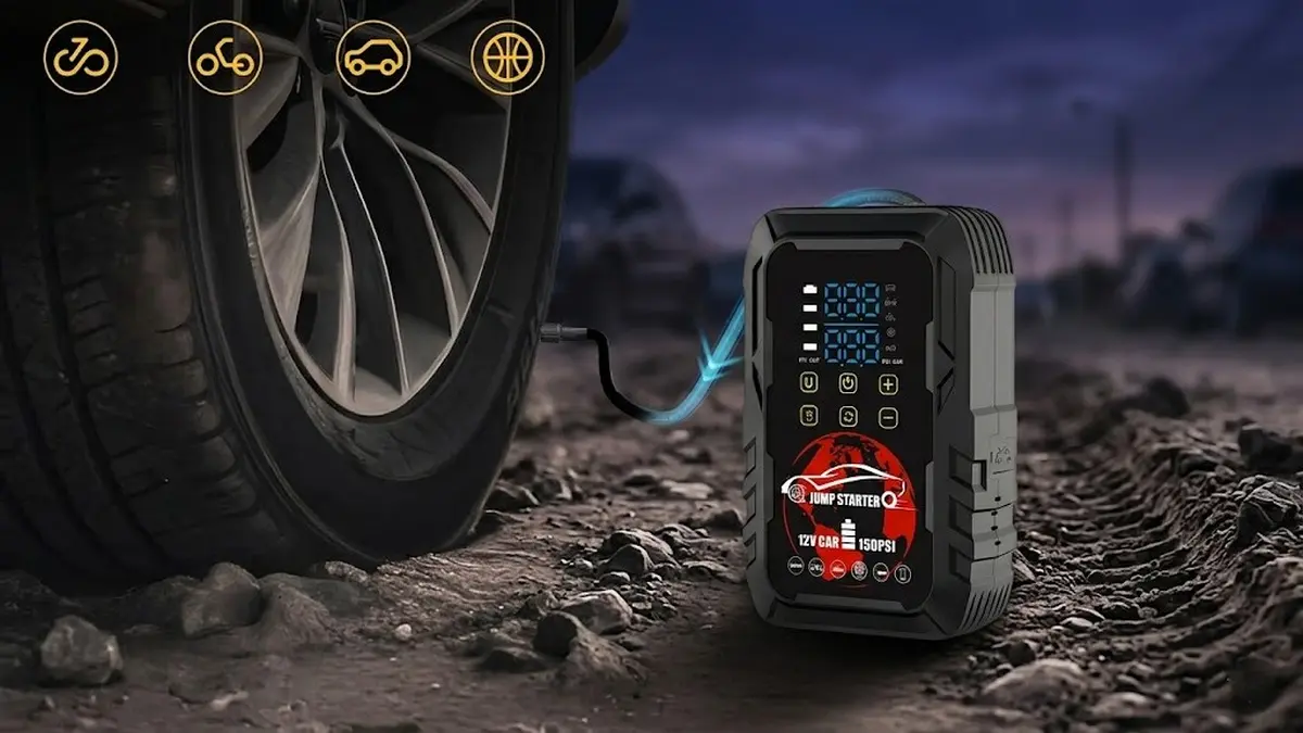 Extralink MaxJump 9 Xtreme - 2-in-1 Booster & Compressor aprašymas - Prekės nuotrauka