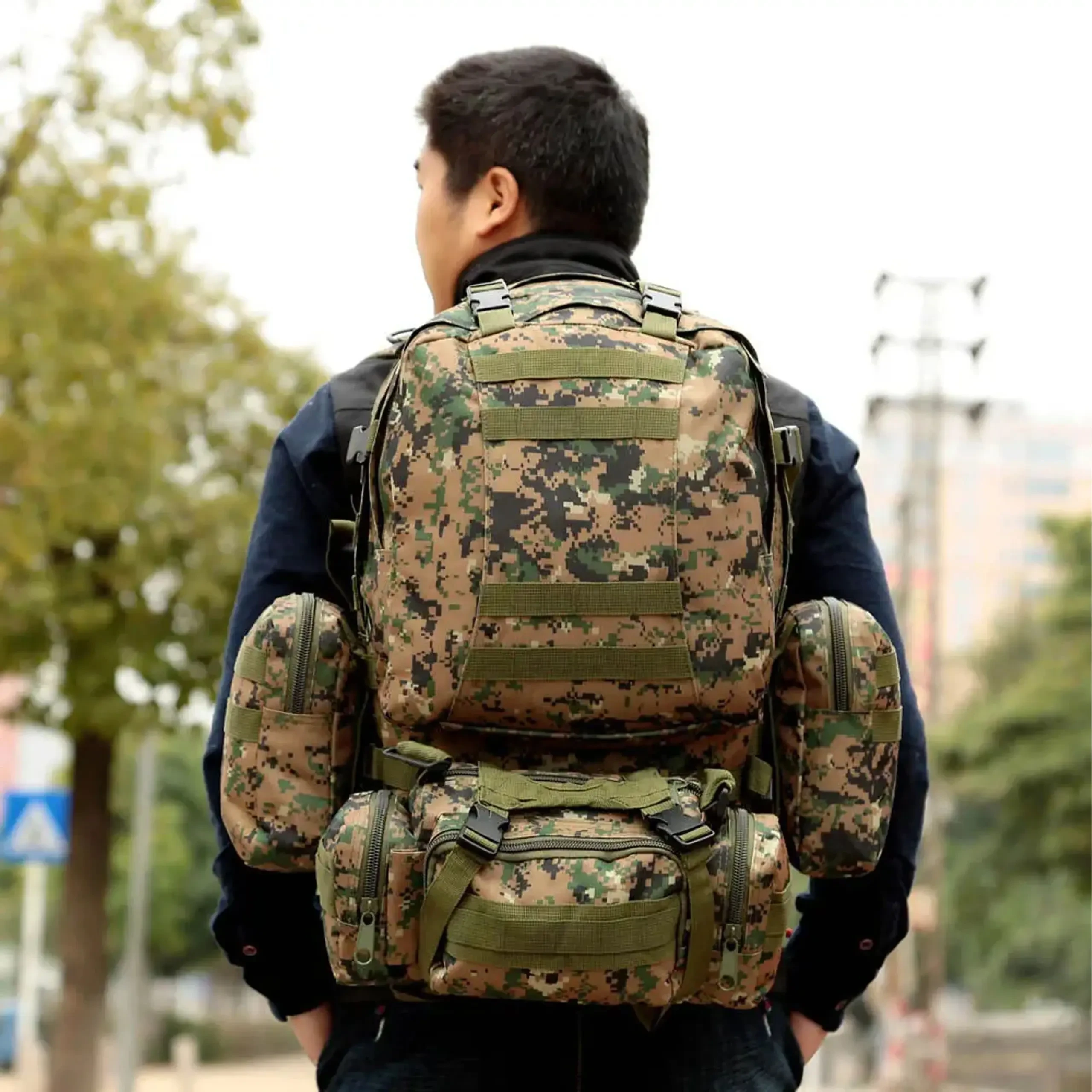 Extralink Military Mokyklinė kuprinė kelioninė taktinė 4w1 karinė turistinė išgyvenimui 50l mil-668 aprašymas - Prekės nuotrauka