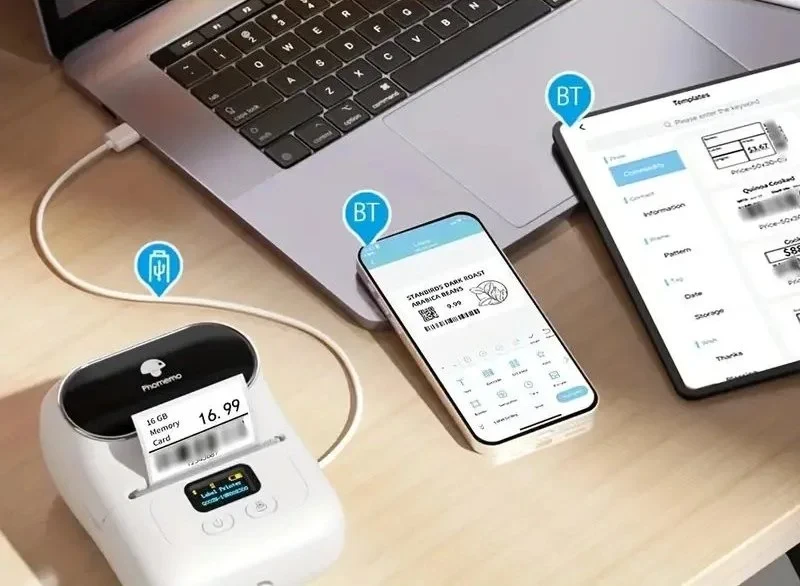 Extralink Mini Spausdintuvas Labeler | Mini drukara etikečių | Balta aprašymas - Prekės nuotrauka