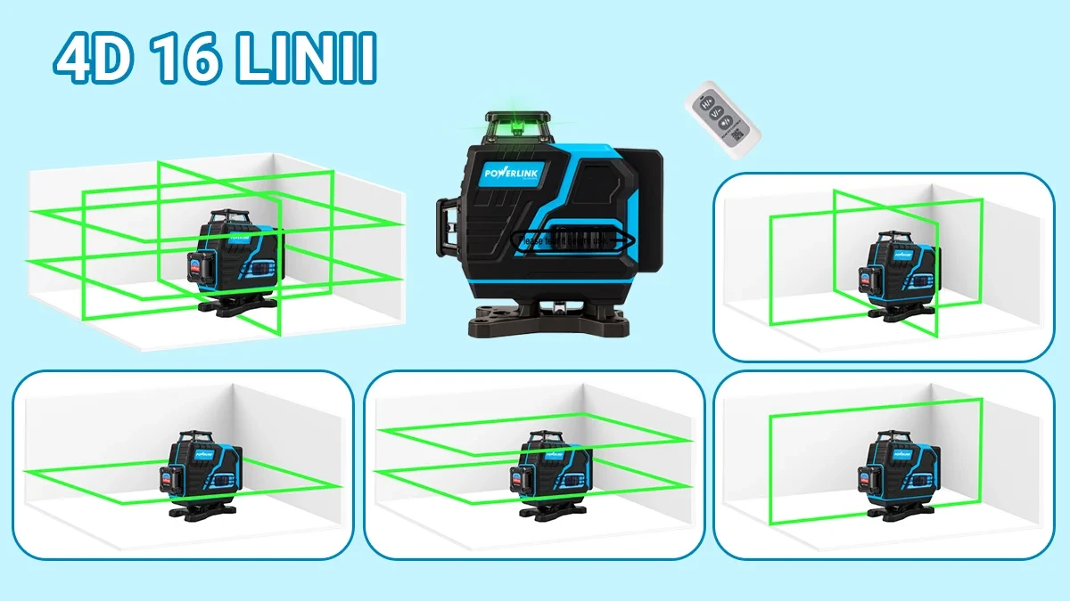 EXTRALINK POWERLINK lazerinis nivelyras 4D/16 linijų 100M PWL-4D16 aprašymas - Prekės nuotrauka EXTRALINK POWERLINK lazerinis nivelyras 4D/16 linijų 100M PWL-4D16 aprašymas - Prekės nuotrauka