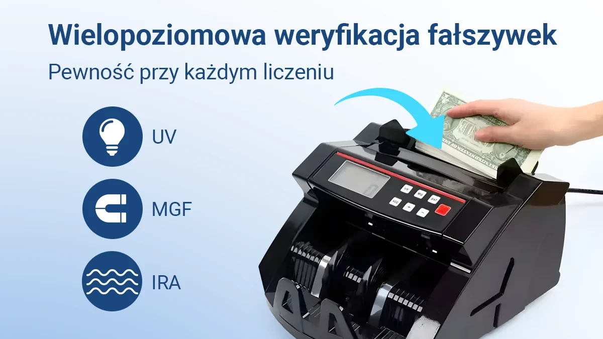 Extralink | Profesionalus banknotų skaičiuotuvas | pinigų skaičiuotuvas UV MGF juodas aprašymas - Prekės nuotrauka Extralink | Profesionalus banknotų skaičiuotuvas | pinigų skaičiuotuvas UV MGF juodas aprašymas - Prekės nuotrauka