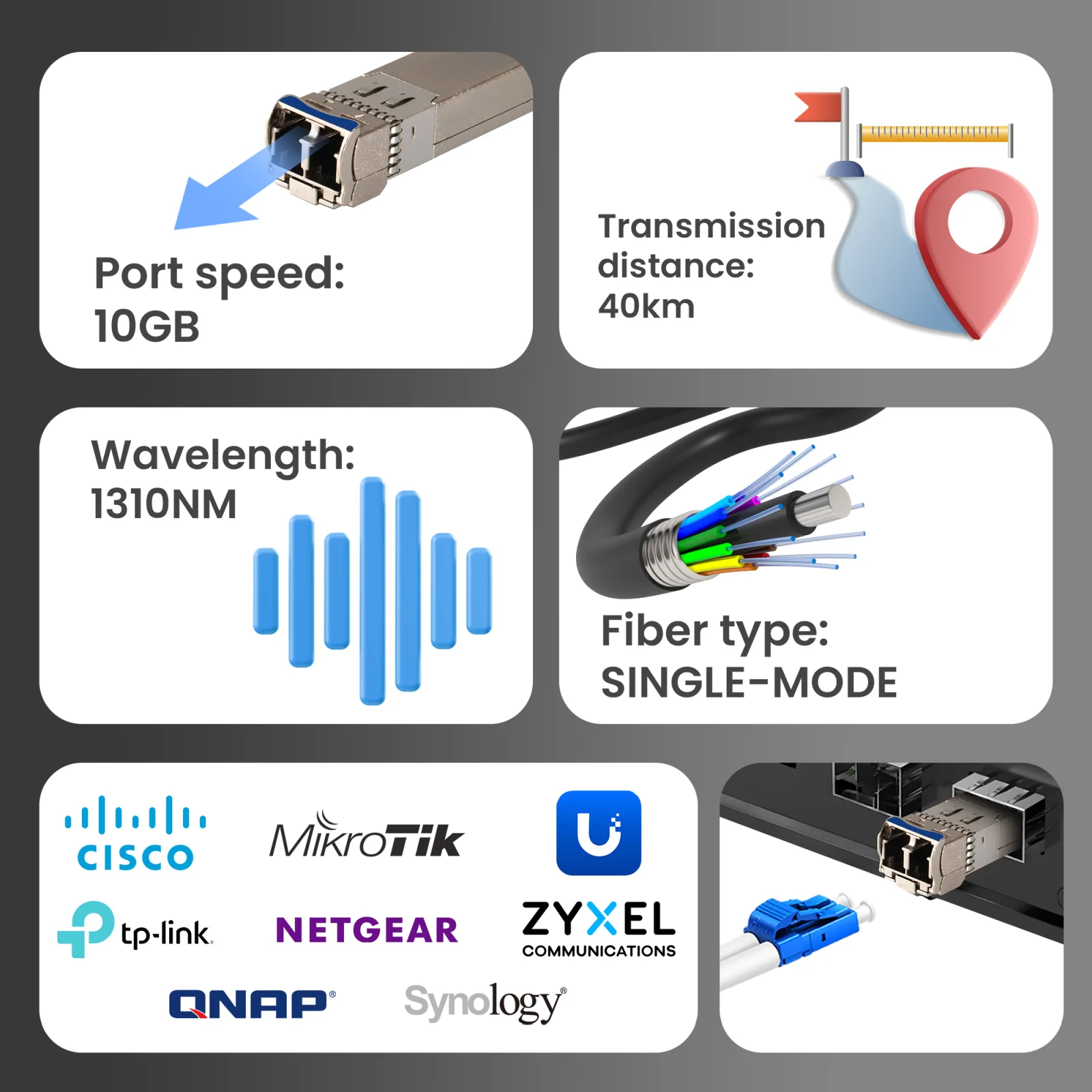 „Extralink SFP 10g“ 2 SFP modulių pakuotė