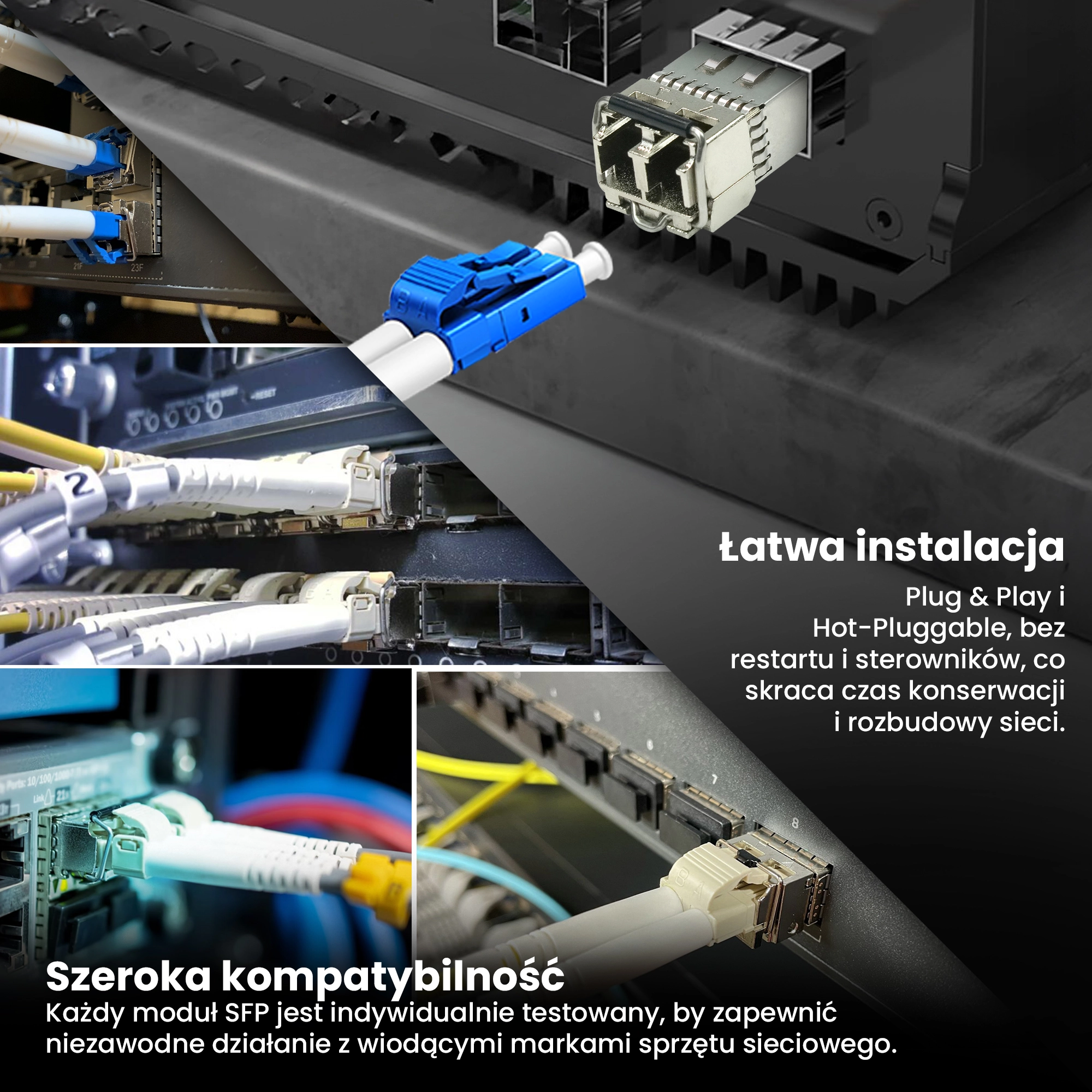 Šakotuvas „Extralink SFP+ 10G“ 2 pakuočių rinkinys | „Modulis SFP+“ | 10 Gbps, 850 nm, 300 m, daugiamodis aprašymas - Prekės nuotrauka