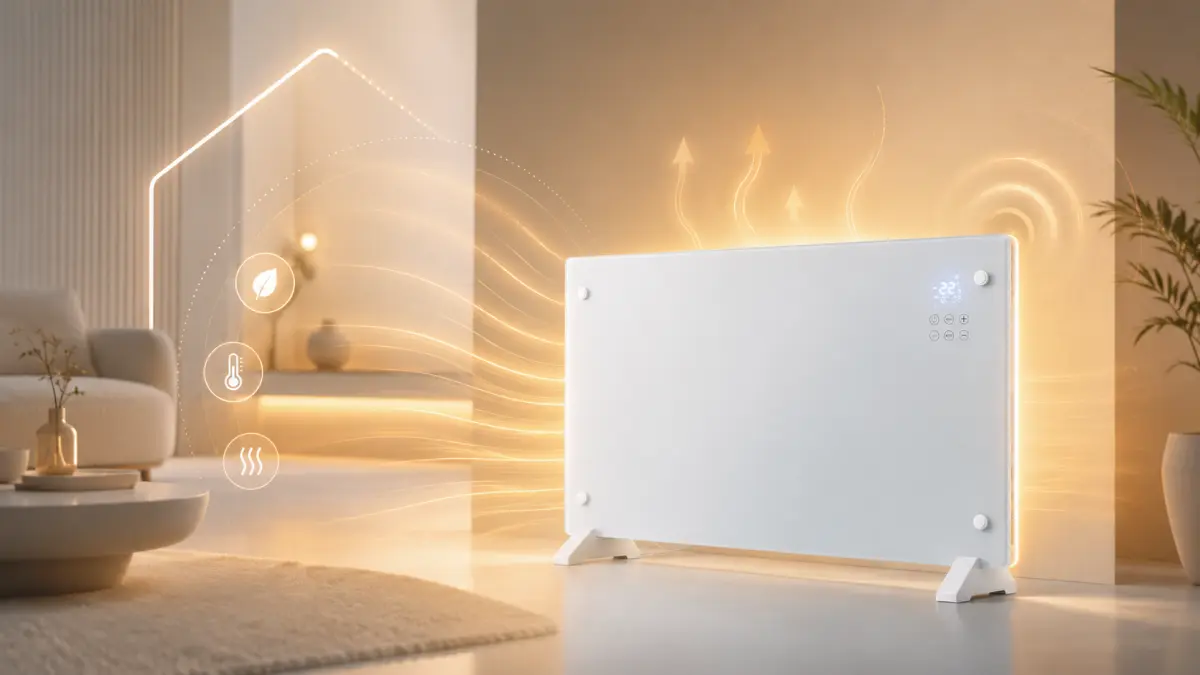 EXTRALINK SMART GLASS PANEL HEATER, Baltas, 2000W, WIFI, LPL-23A-WH aprašymas - Prekės nuotrauka