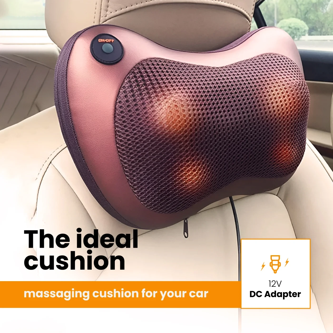 Extralink Smart Life Massage Pillow | Poduszka masująca | 8 głowic masujących, Zasilanie AC, DC aprašymas - Prekės nuotrauka