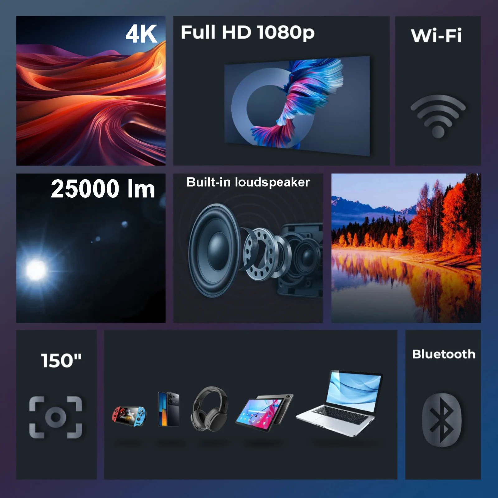Projektorius „Extralink Smart Life Vision Pro“. aprašymas - Prekės nuotrauka