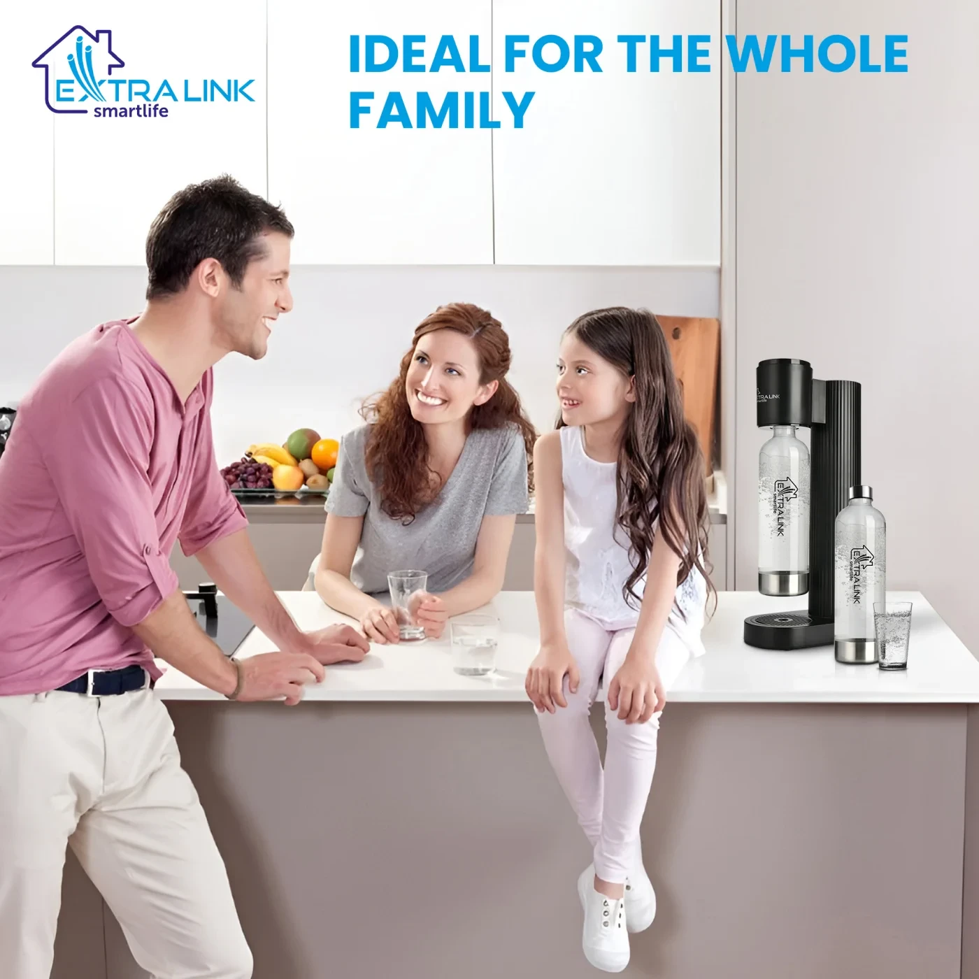 Extralink SmartLife Hydrospark Juodas Soda Maker, SJ-191B aprašymas - Prekės nuotrauka