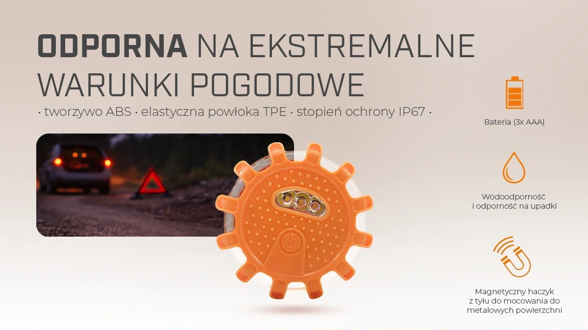Extralink Smartlife | LED Road Signal | Road Flare, 3-set aprašymas - Prekės nuotrauka