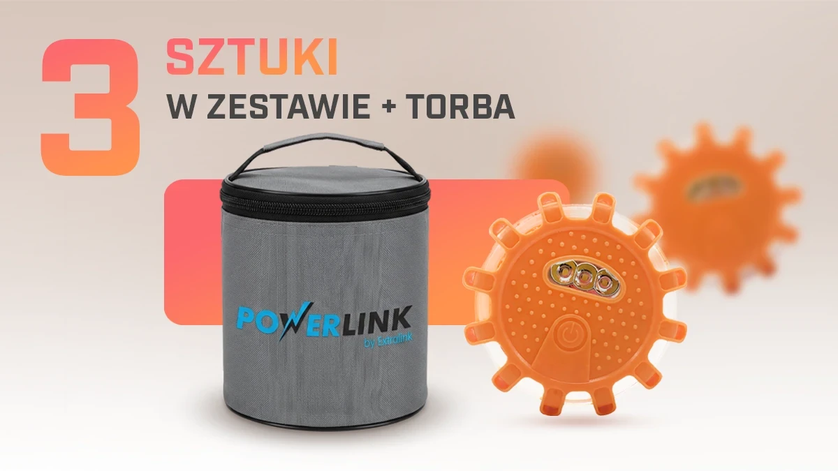 Extralink Smartlife | LED Road Signal | Road Flare, 3-set aprašymas - Prekės nuotrauka