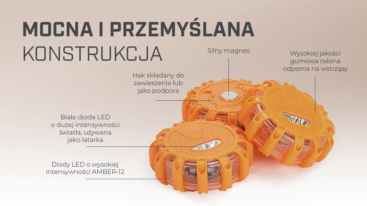 EXTRALINK SMARTLIFE SYGNALIZATOR DROGOWY LED FLARA DROGOWA USB-C aprašymas - Prekės nuotrauka