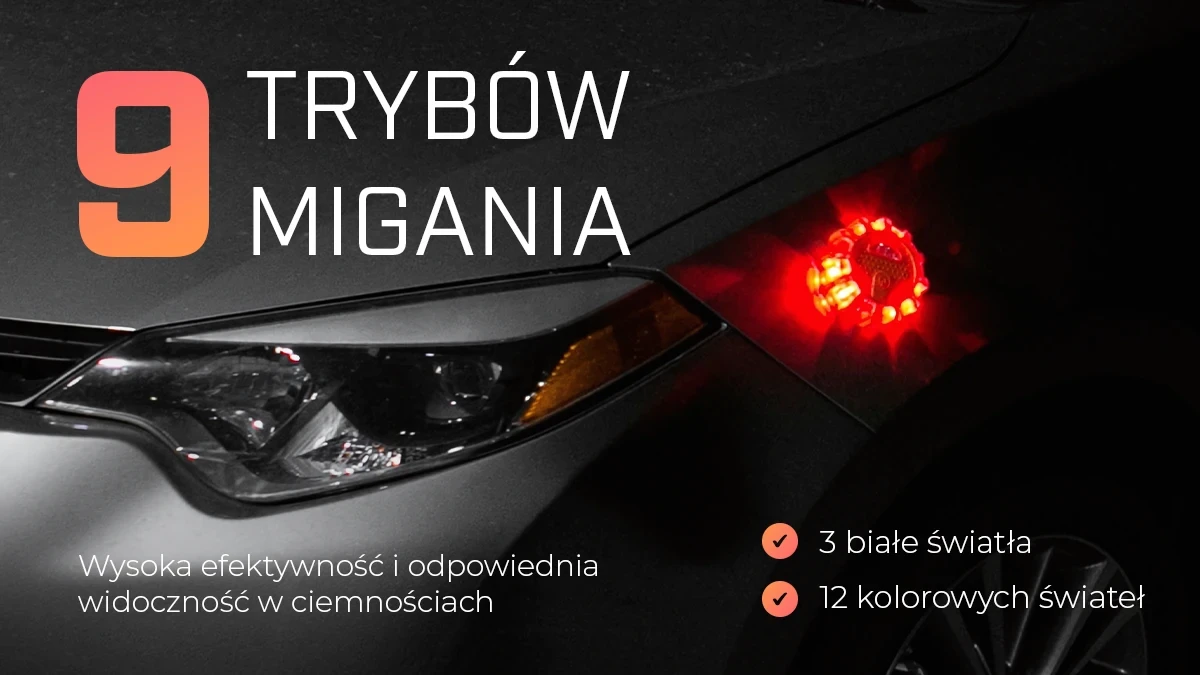 EXTRALINK SMARTLIFE SYGNALIZATOR DROGOWY LED FLARA DROGOWA USB-C aprašymas - Prekės nuotrauka