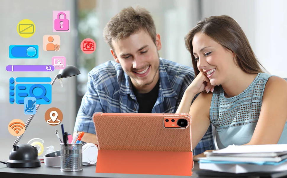 Extralink Planšetė CP31 4GB RAM+128GB Oranžinis | Planšetė | Android 15, 2Mpx+8Mpx, 6000mAh, 1280x800px, klaviatūra, pelė, rysik aprašymas - Prekės nuotrauka