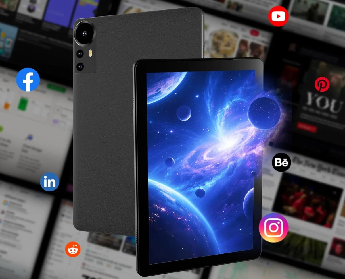 Extralink Planšetė CP31 4GB RAM+128GB Juodas | Planšetė | Android 15, 2Mpx+8Mpx, 6000mAh, 1280x800px, klaviatūra, pelė, rysik aprašymas - Prekės nuotrauka