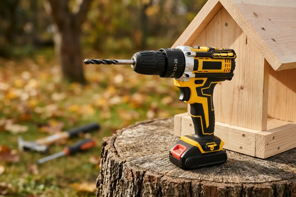 Extralink Tools Geltona Cordless Drill with 2 Batteries aprašymas - Prekės nuotrauka