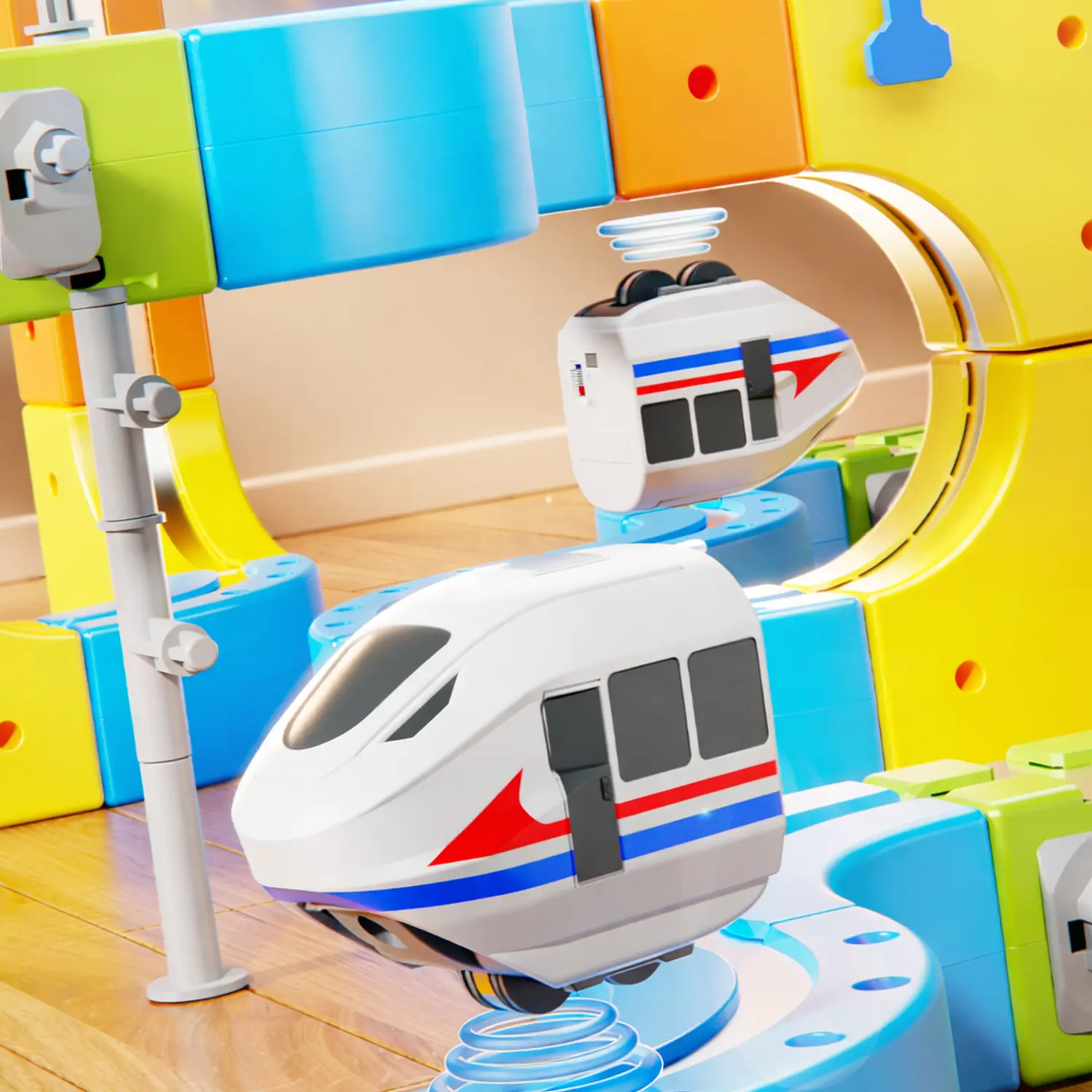 Extralink Toys, magnetic track set, magnetic train, magnetic levitation, (150 pcs) aprašymas - Prekės nuotrauka