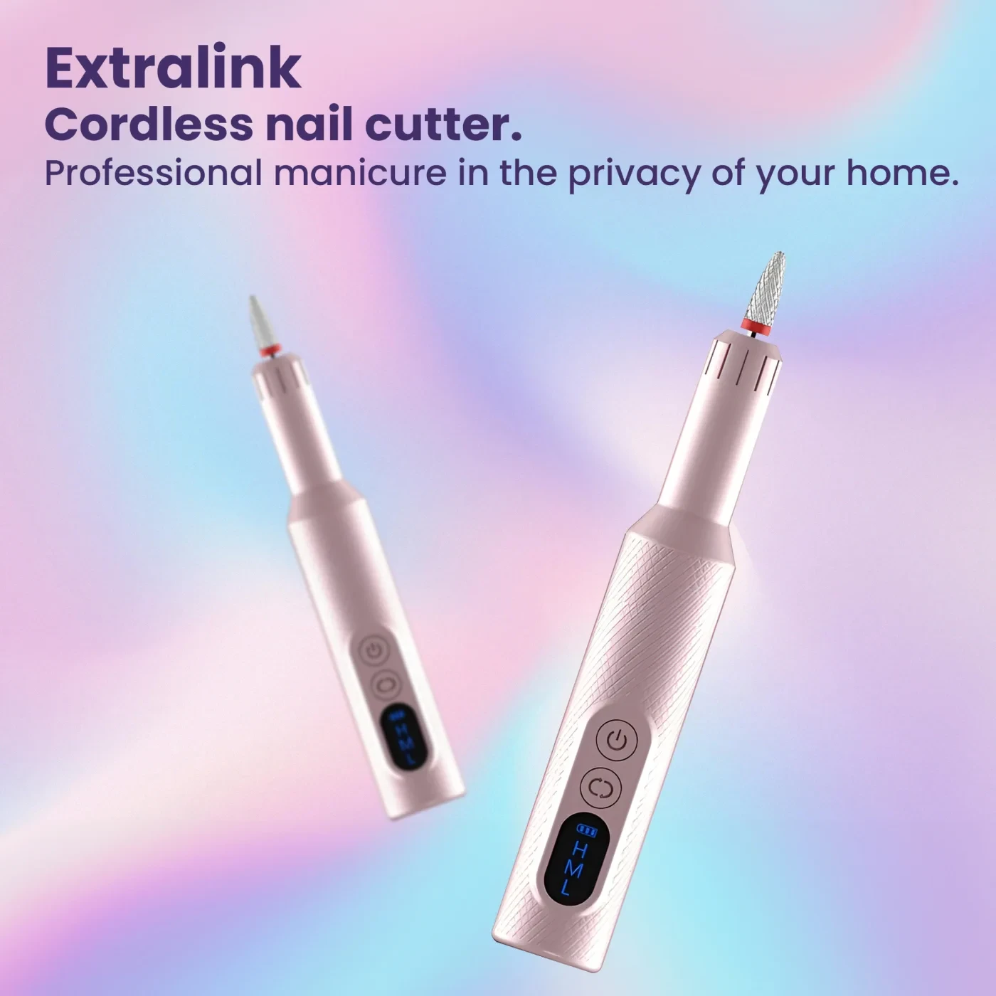 Extralink Wireless Nail Drill, Rožinė aprašymas - Prekės nuotrauka