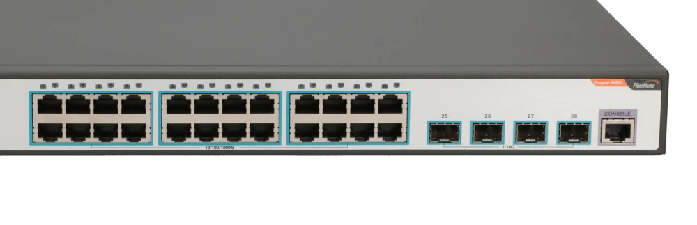 Šakotuvas Fiberhome S4820-28T-X-AC Switch, 24x RJ45 1000Mb/s, 4x SFP+ aprašymas - Prekės nuotrauka