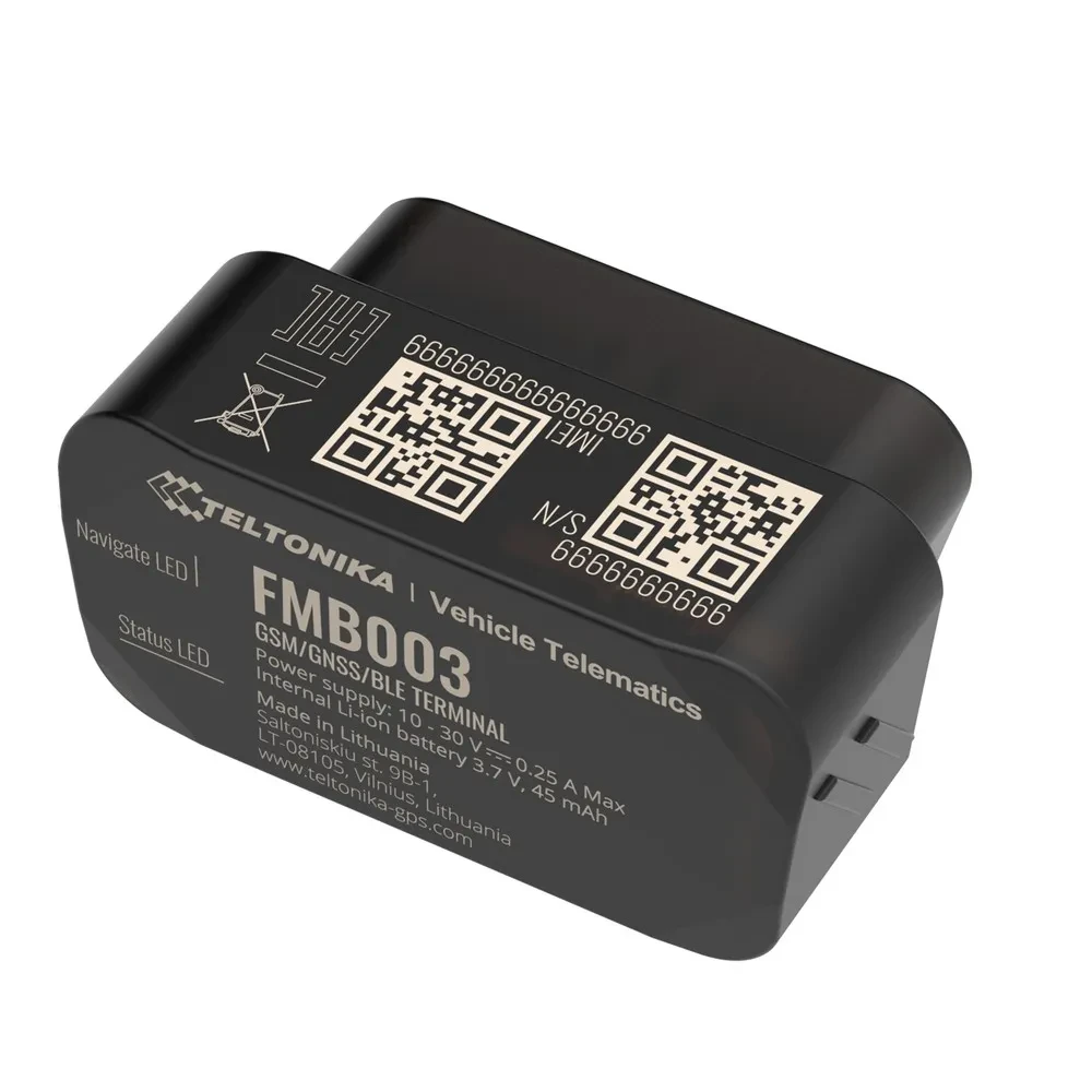 Teltonika FMB003 GPS ieškiklis su OBDII, GNSS, GSM, Bluetooth 4.0 jungtimi aprašymas - Prekės nuotrauka Teltonika FMB003 GPS ieškiklis su OBDII, GNSS, GSM, Bluetooth 4.0 jungtimi aprašymas - Prekės nuotrauka