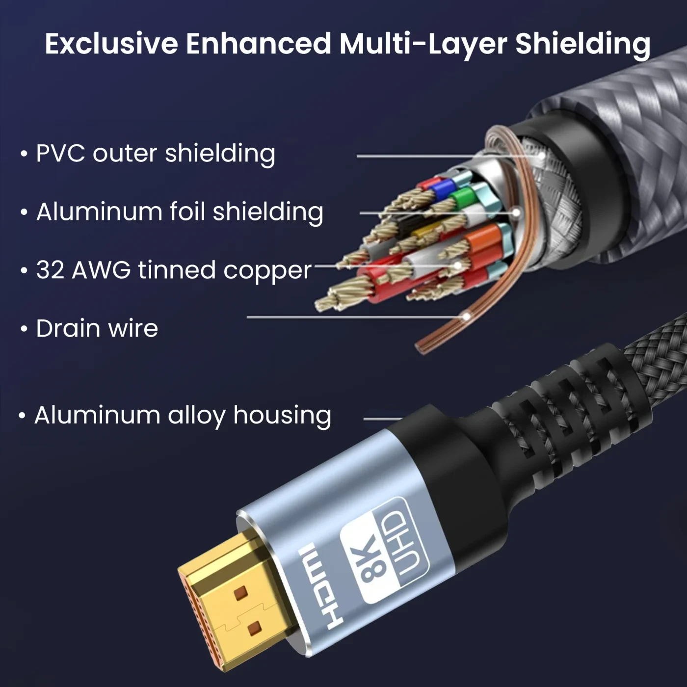 HDMI 2.1 „Extralink“ laidas, 8K HDR, 1,5 m aprašymas - Prekės nuotrauka HDMI 2.1 „Extralink“ laidas, 8K HDR, 1,5 m aprašymas - Prekės nuotrauka