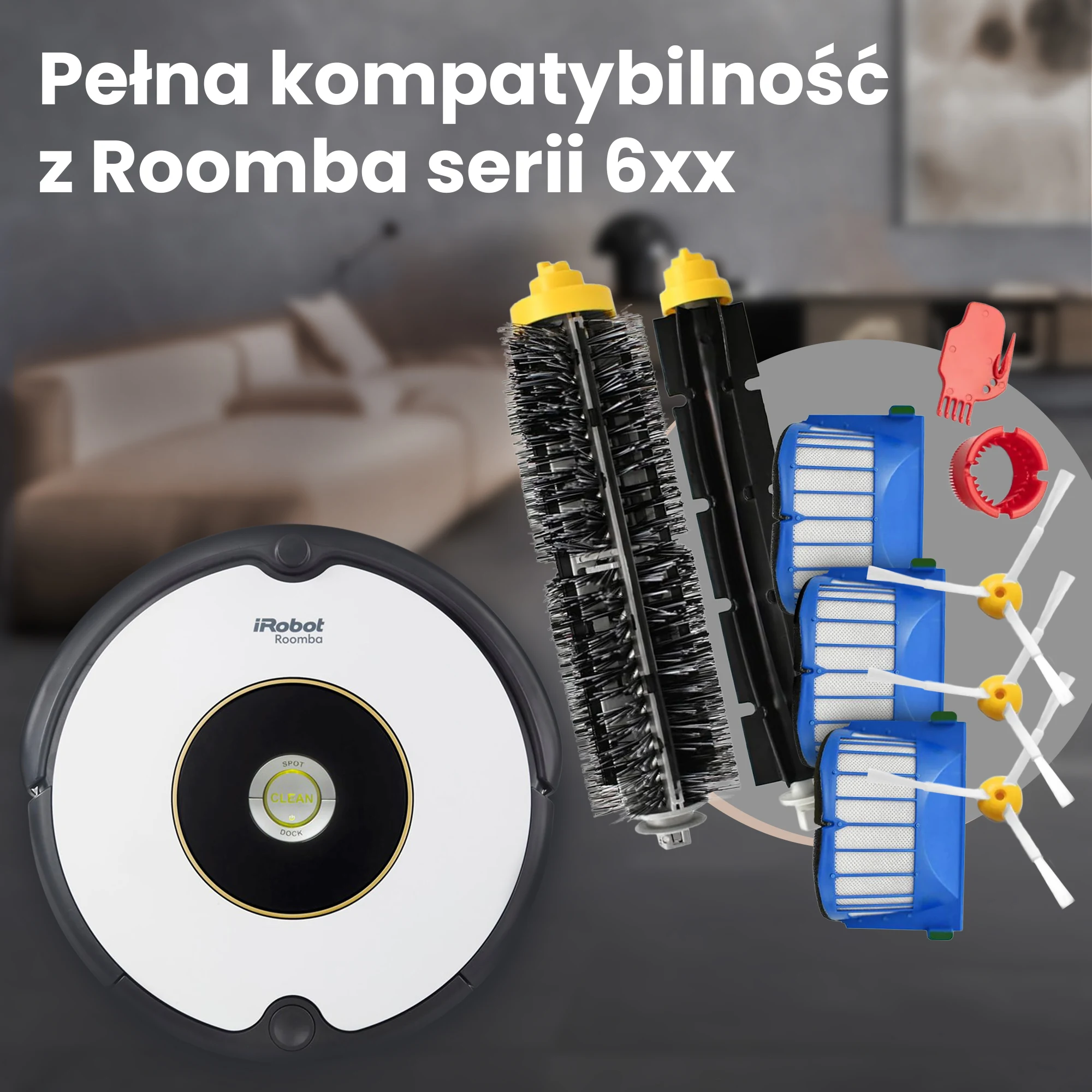 Extralink iRobot Roomba 6xx series, Accessories set, replacement aprašymas - Prekės nuotrauka