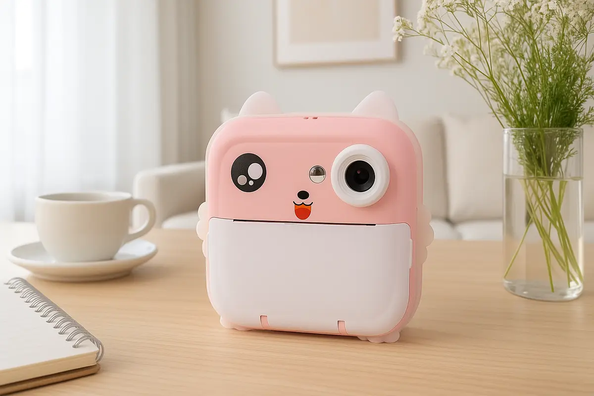 Extralink EPP-003 Rožinė | Mini terminis spausdintuvas su kamera | 3 ritinėliai terminio popieriaus, 2,5