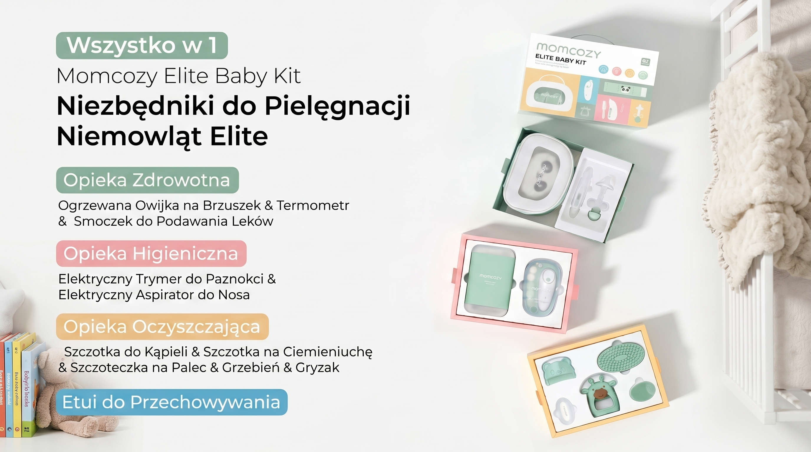 Momcozy VISKAS VIENAME ELITE KŪDIKIŲ RINKINYS aprašymas - Prekės nuotrauka
