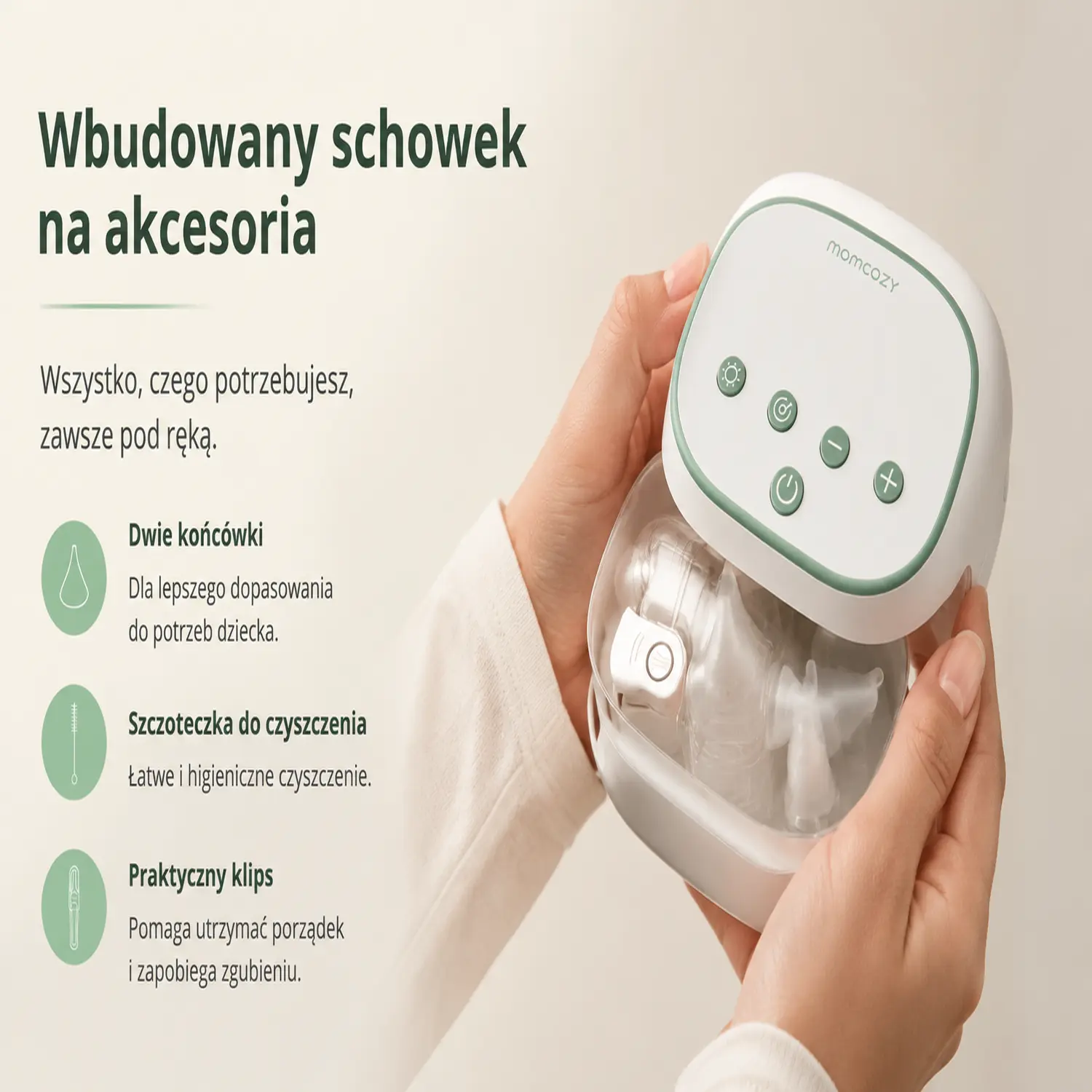 Momcozy BreezyClear Pro™ | Elektrinis nosies aspiratorius vaikams | 75 kPa aprašymas - Prekės nuotrauka
