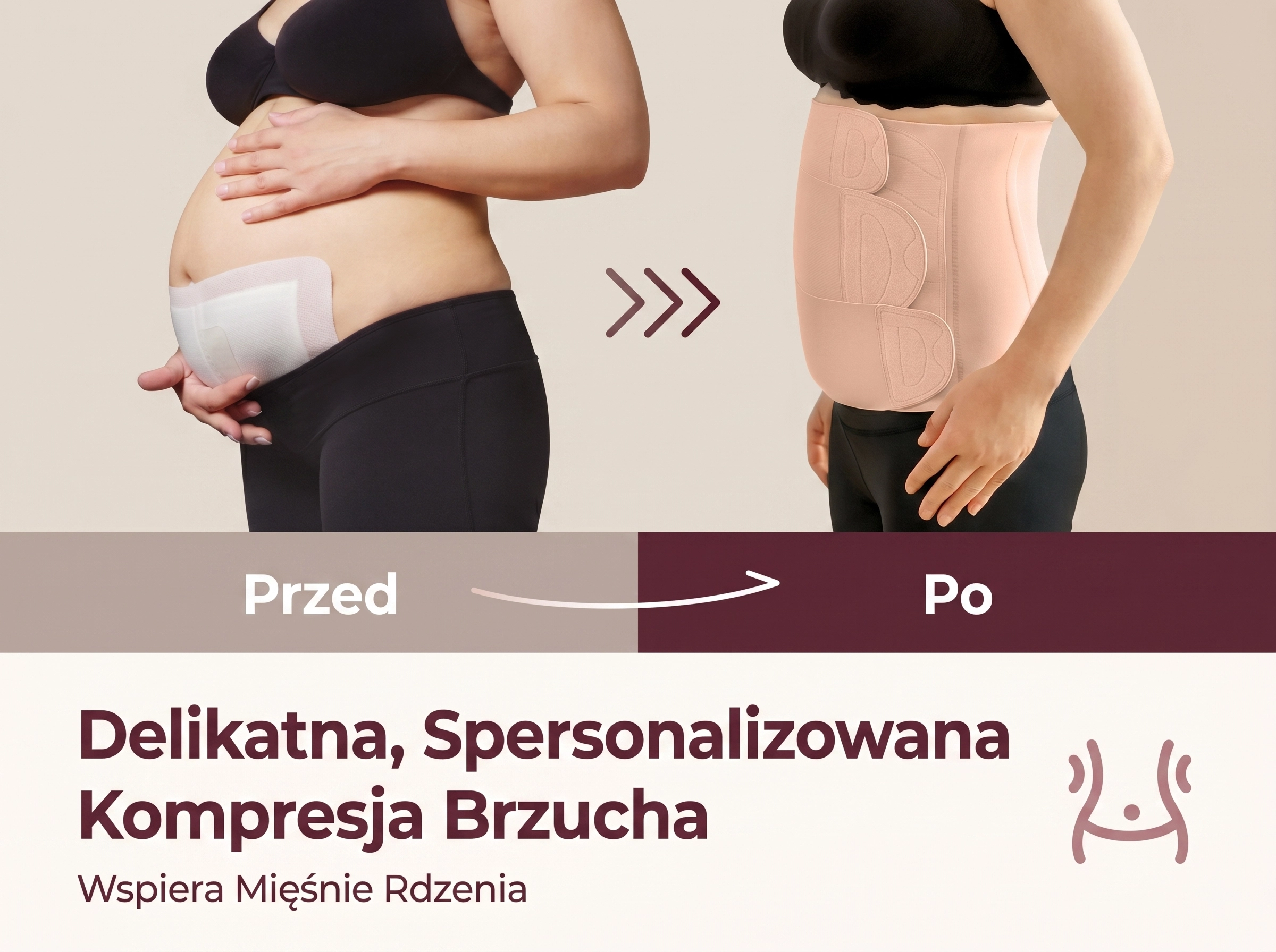 Momcozy ErgoWrap Belly Band (L) | Postpartum belt | Nude aprašymas - Prekės nuotrauka