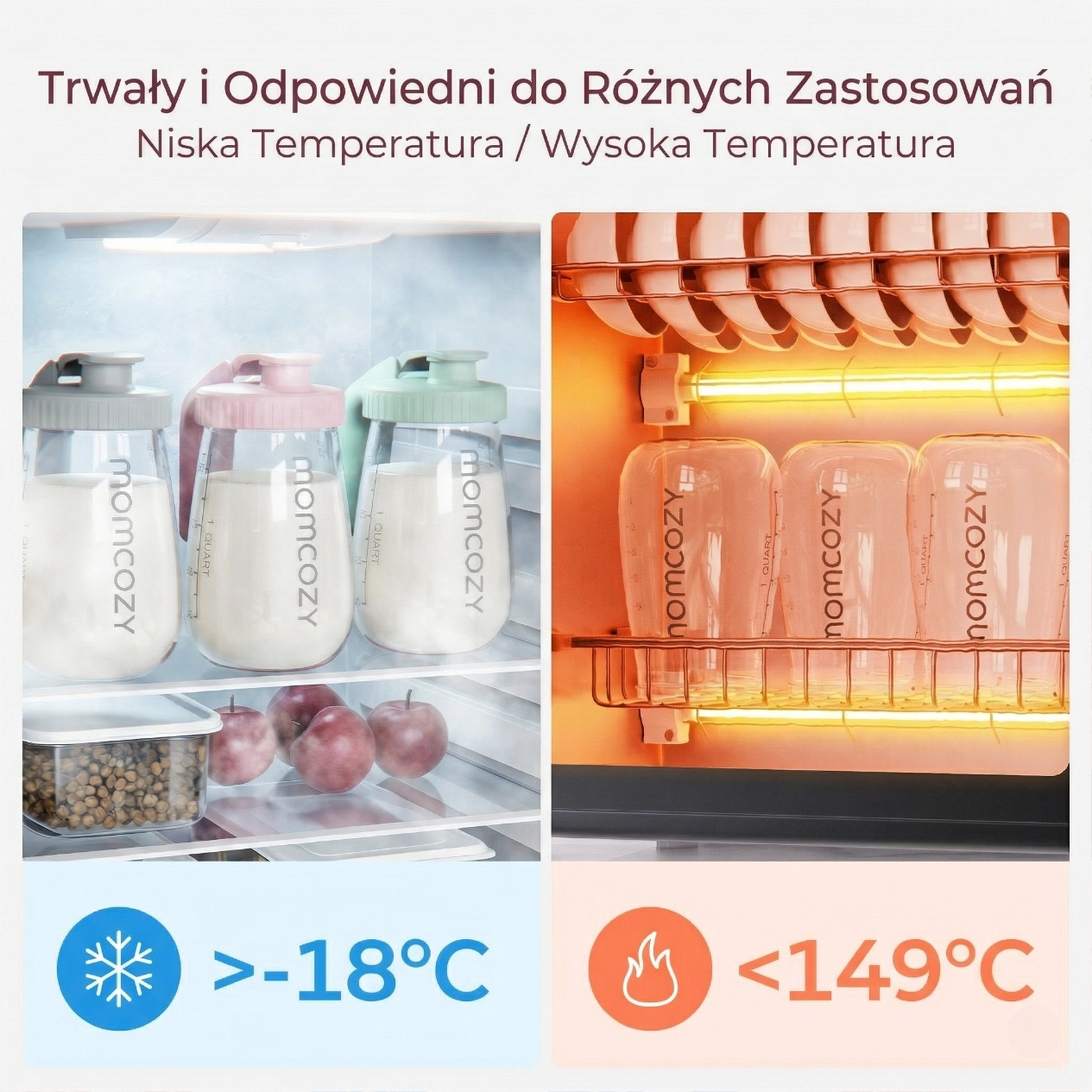 Momcozy GP01 Pilkas | 950 ml breast milk storage container aprašymas - Prekės nuotrauka
