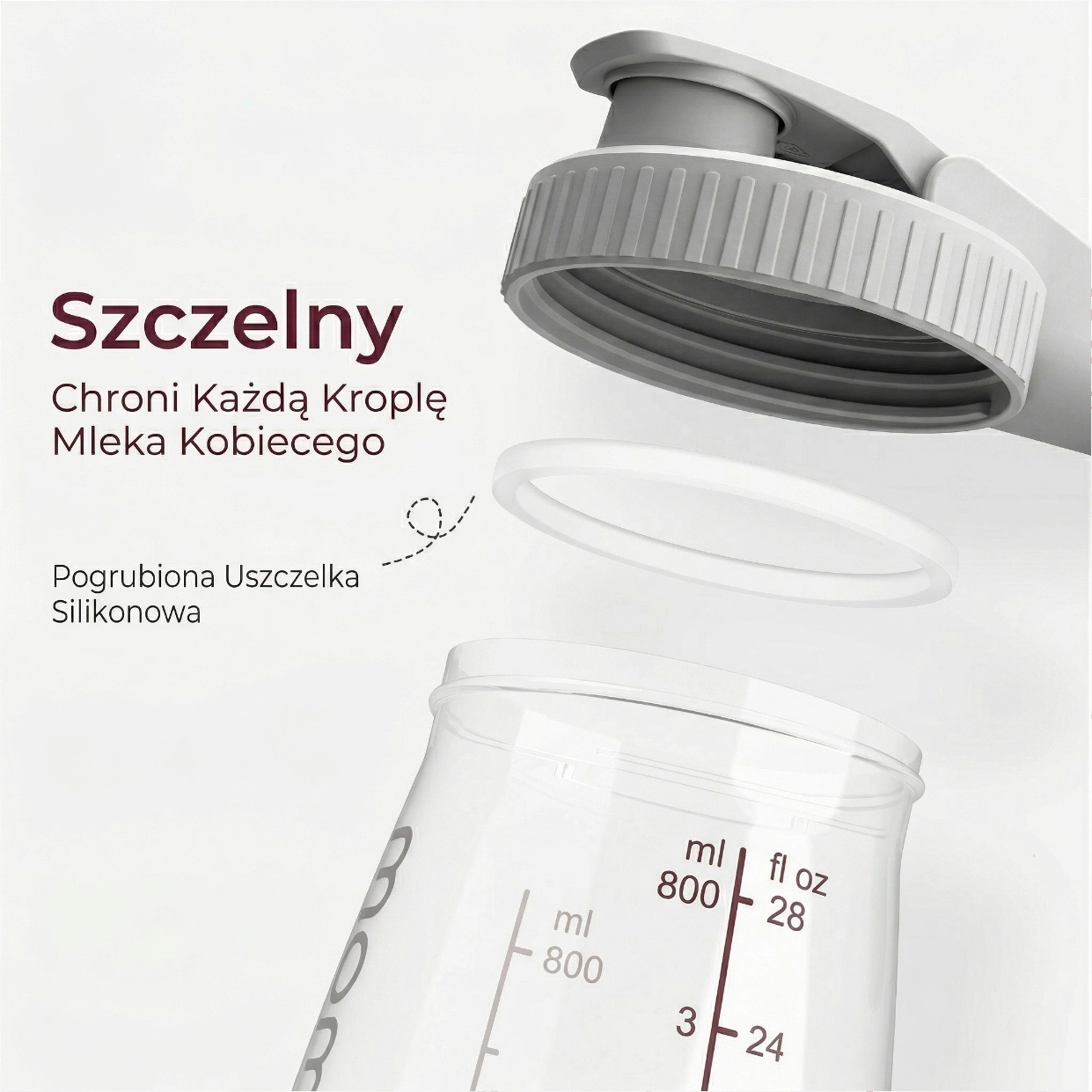 Momcozy GP01 Pilkas | 950 ml breast milk storage container aprašymas - Prekės nuotrauka