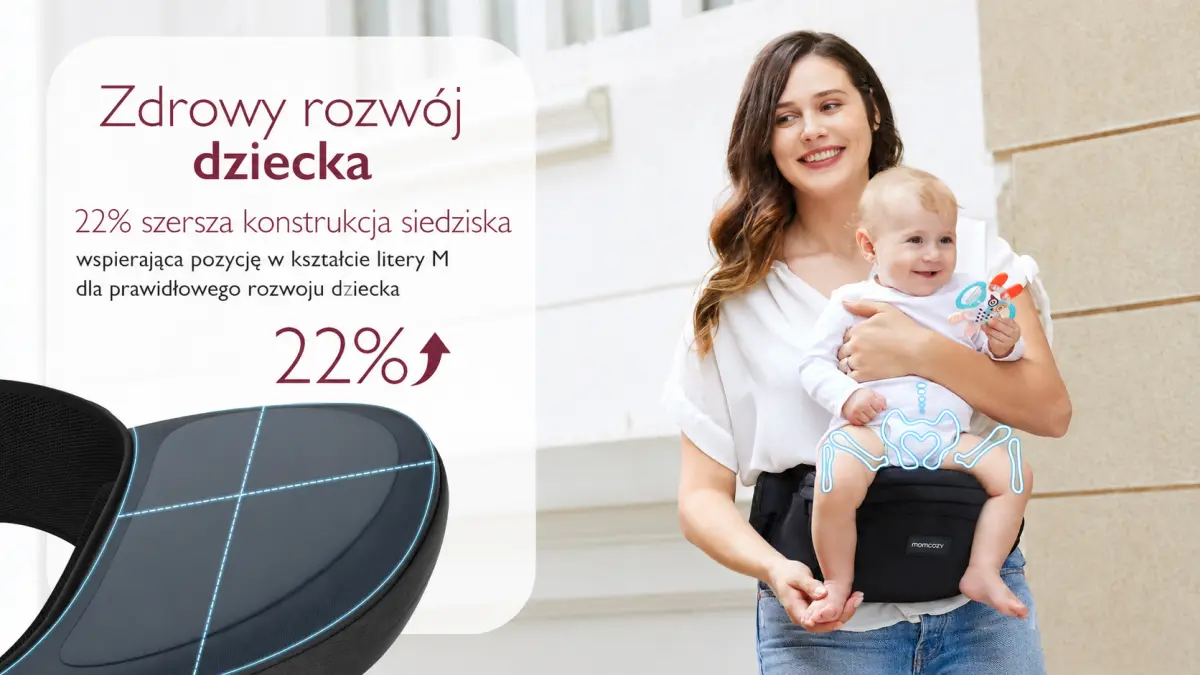 MOMCOZY HC002 | Carrier with hip seat | Juodas colour aprašymas - Prekės nuotrauka