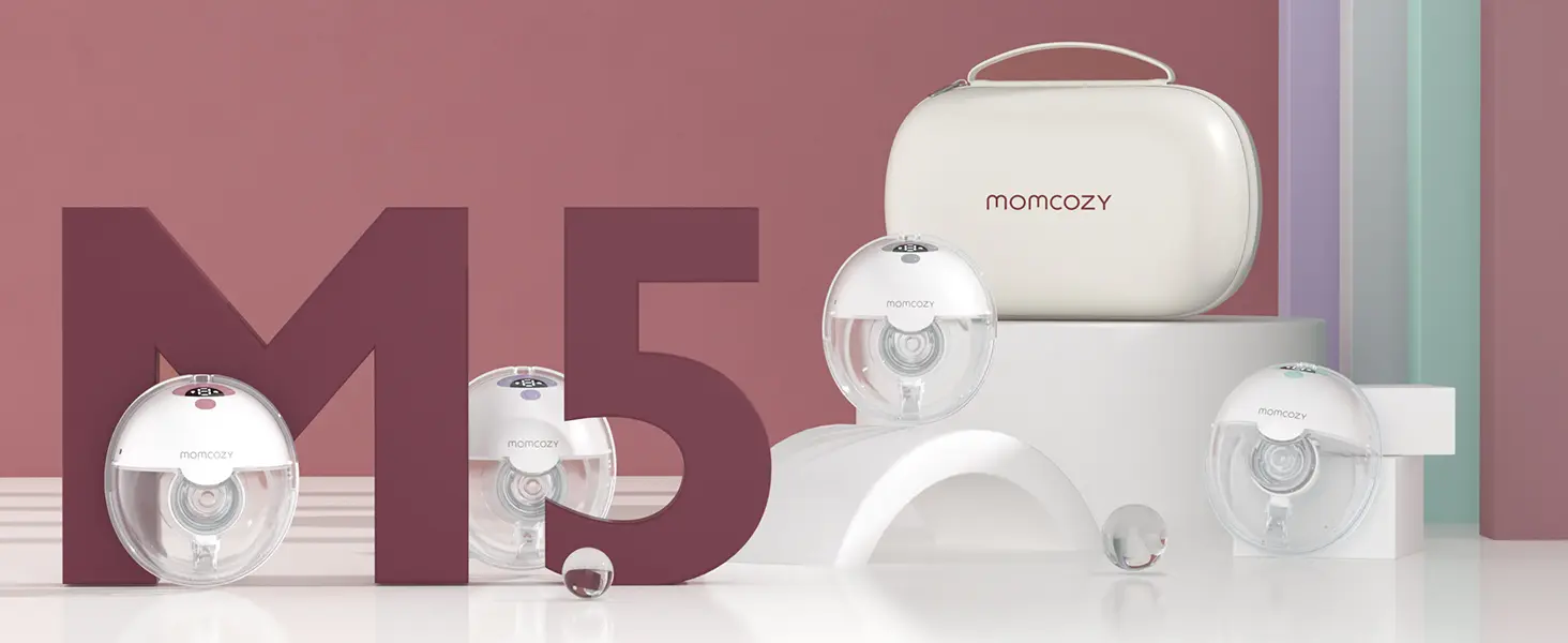 Momcozy M5 Single Electric Breast Pump Raudona, 160ml aprašymas - Prekės nuotrauka