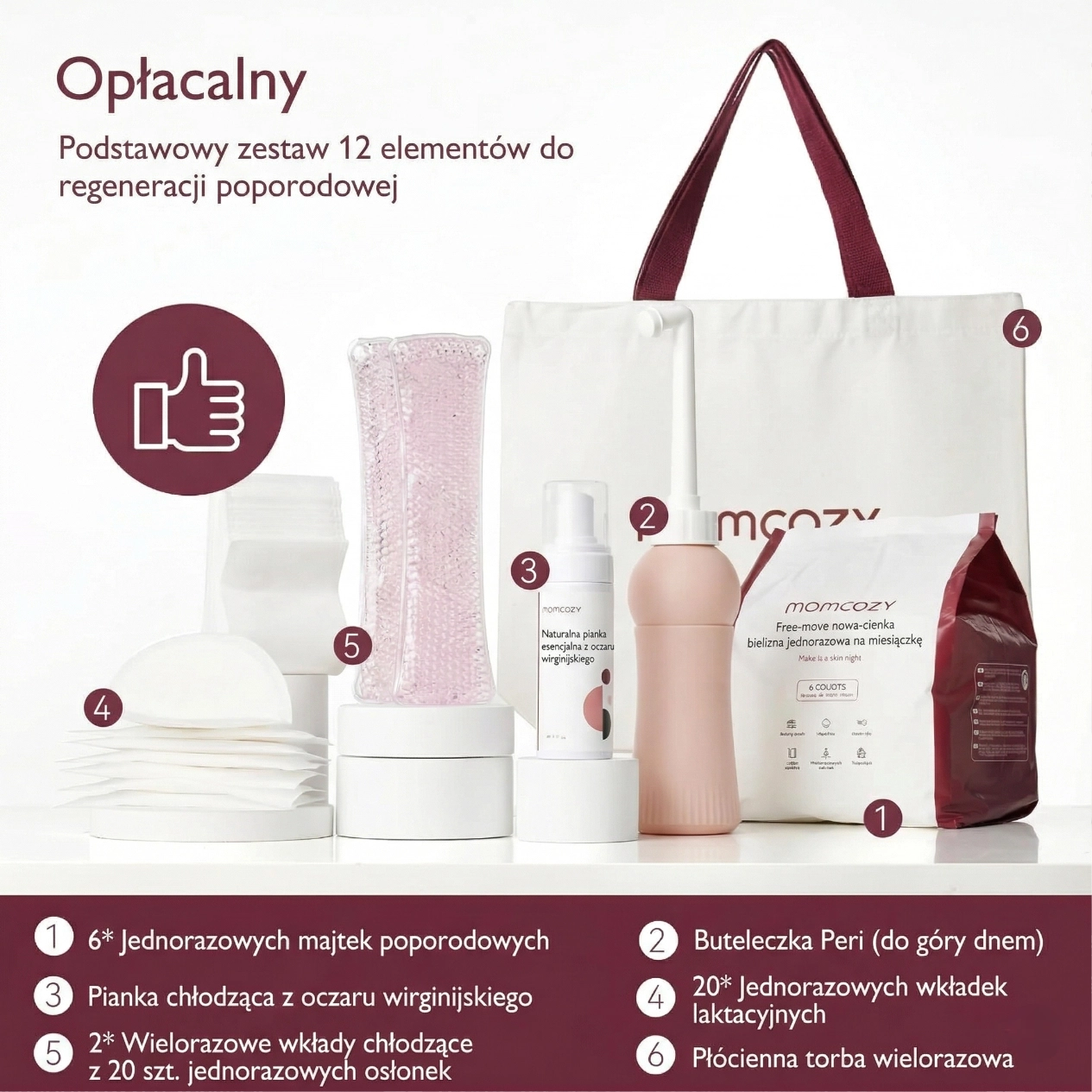 Momcozy PK007 | Rinkinys pogimdyminio atsigavimo reikmenys aprašymas - Prekės nuotrauka Momcozy PK007 | Rinkinys pogimdyminio atsigavimo reikmenys aprašymas - Prekės nuotrauka
