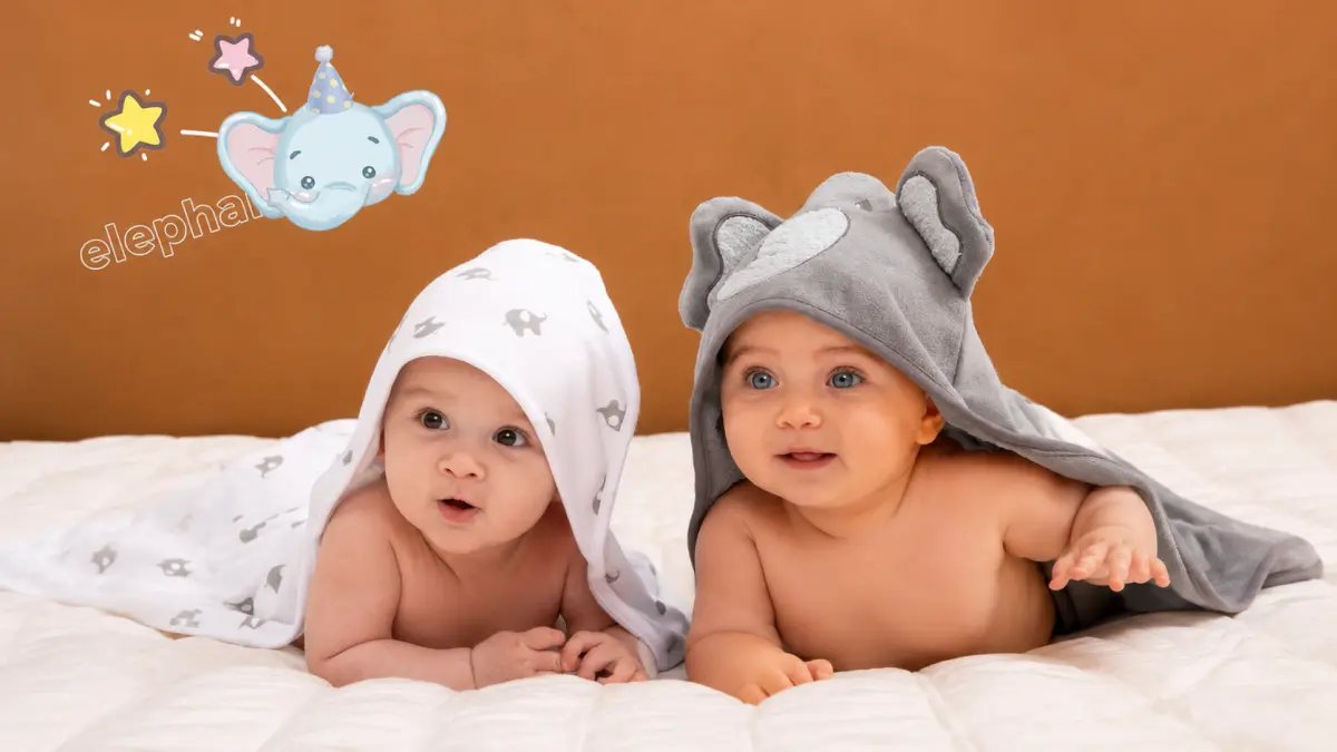 Momcozy WC014 | Rankšluostis kūdikiams | Dramblio motyvas aprašymas - Prekės nuotrauka Momcozy WC014 | Rankšluostis kūdikiams | Dramblio motyvas aprašymas - Prekės nuotrauka