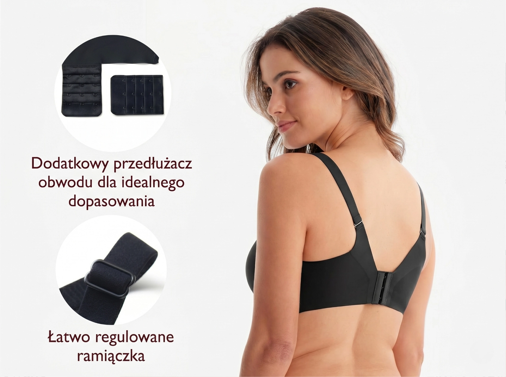 Momcozy YN21 (L) | Seamless nursing bra | Juodas aprašymas - Prekės nuotrauka