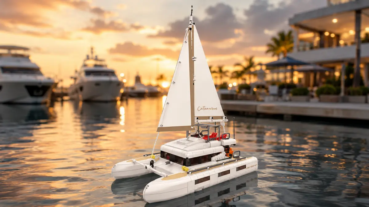 Mould King Mould King Catamaran Sailboat 10217 | Rinkinys klocków | 890 dalys aprašymas - Prekės nuotrauka