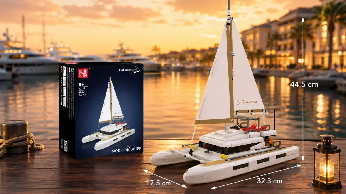 Mould King Mould King Catamaran Sailboat 10217 | Rinkinys klocków | 890 dalys aprašymas - Prekės nuotrauka